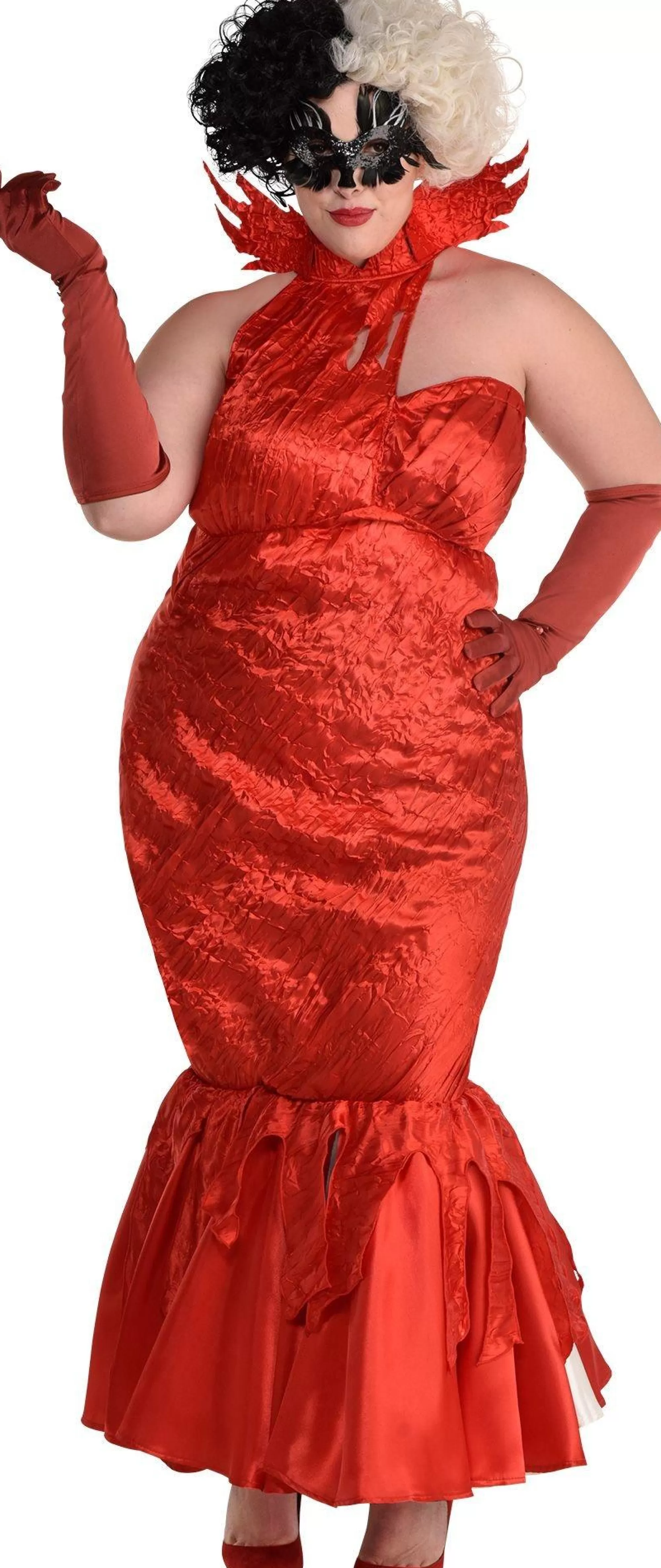 Party City Sexy-Adult Cruella Red Ball Dress Plus Size Costume - Disney Cruella