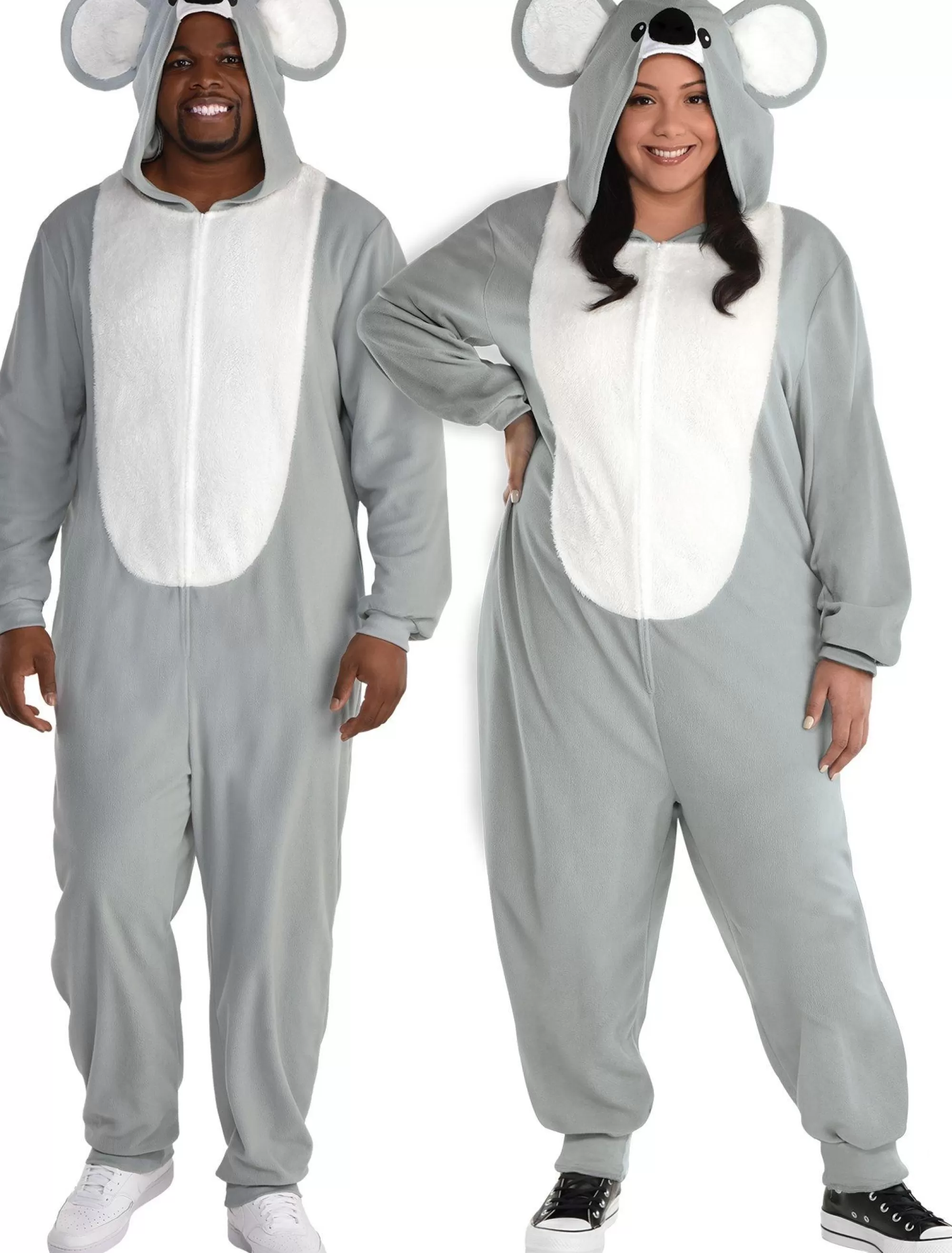 Party City Plus Size Costumes-Adult Koala One Piece Zipster Costume - Plus Size