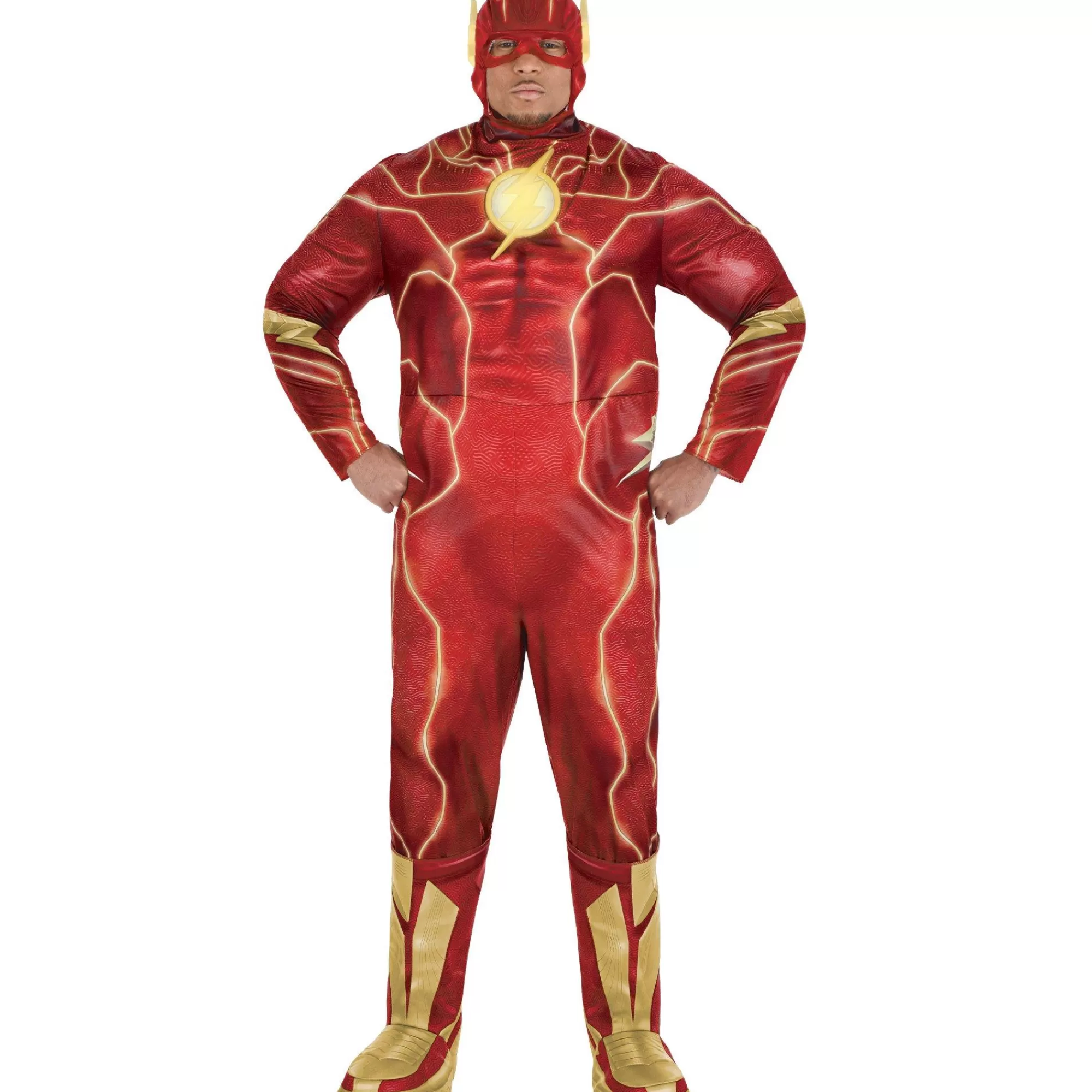 Party City Plus Size Costumes-Adult Light-Up The Flash Plus Size Costume - Dc