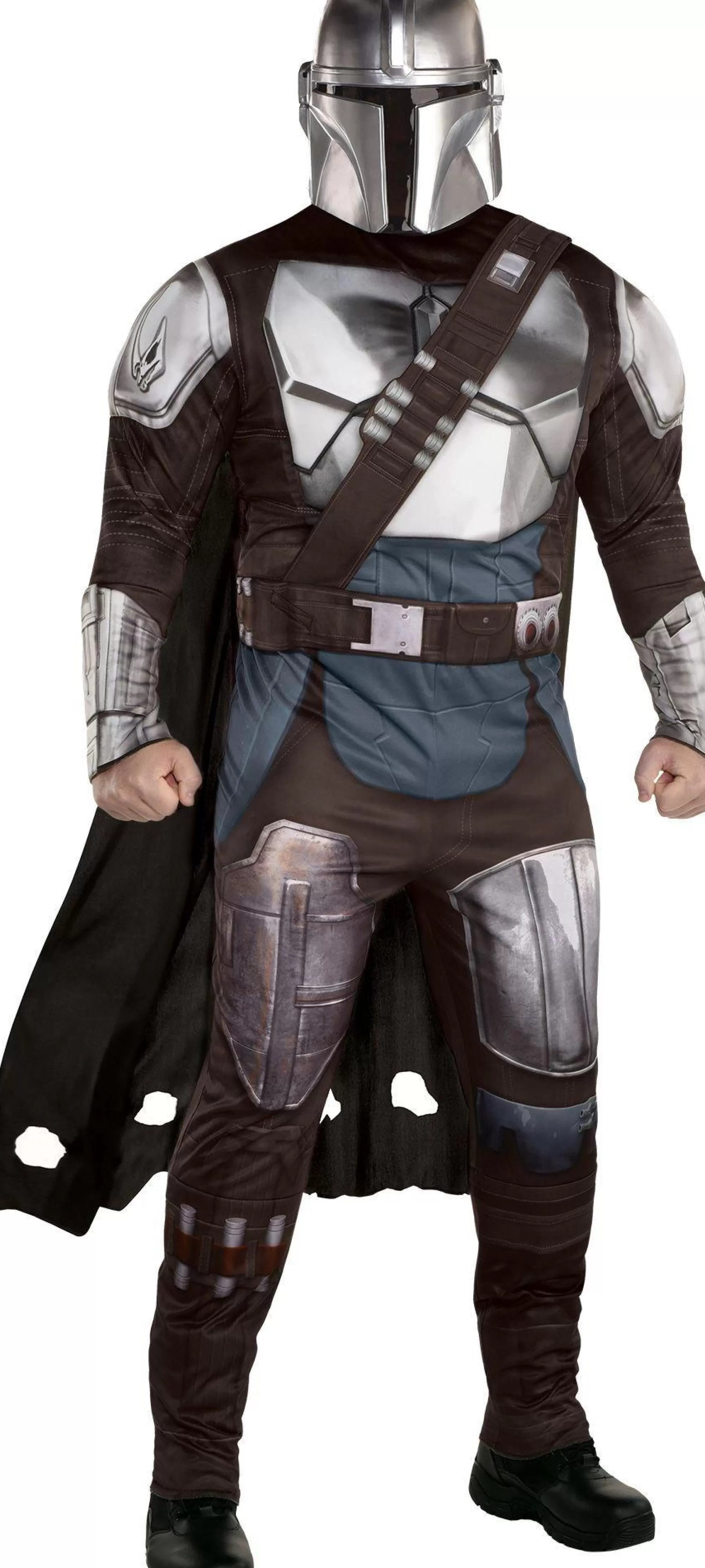 Party City Plus Size Costumes-Adult Mandalorian Plus Size Deluxe Costume - Star Wars: The Mandalorian Season 2