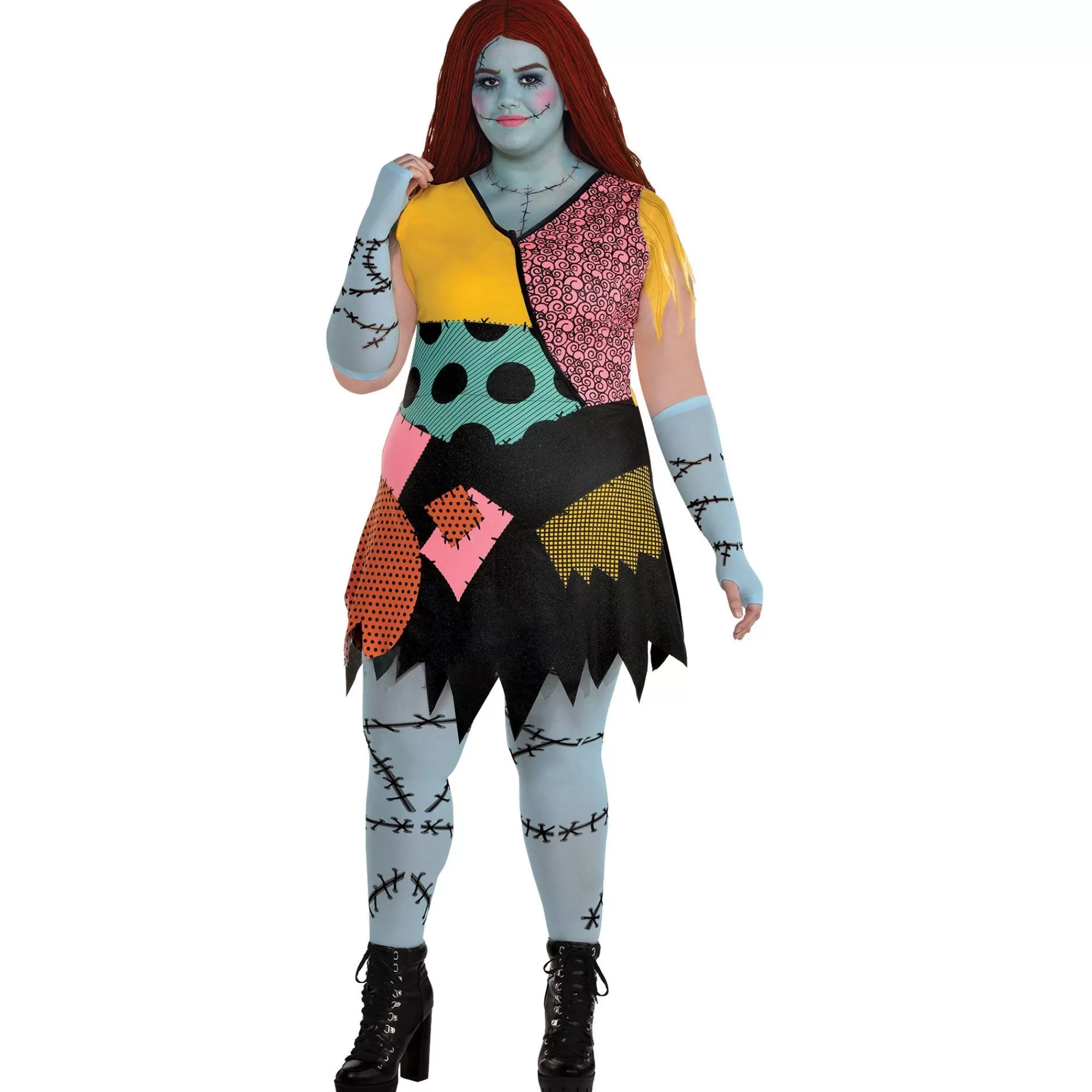Party City Plus Size Costumes-Adult Sally Plus Size Deluxe Costume - Disney The Nightmare Before Christmas