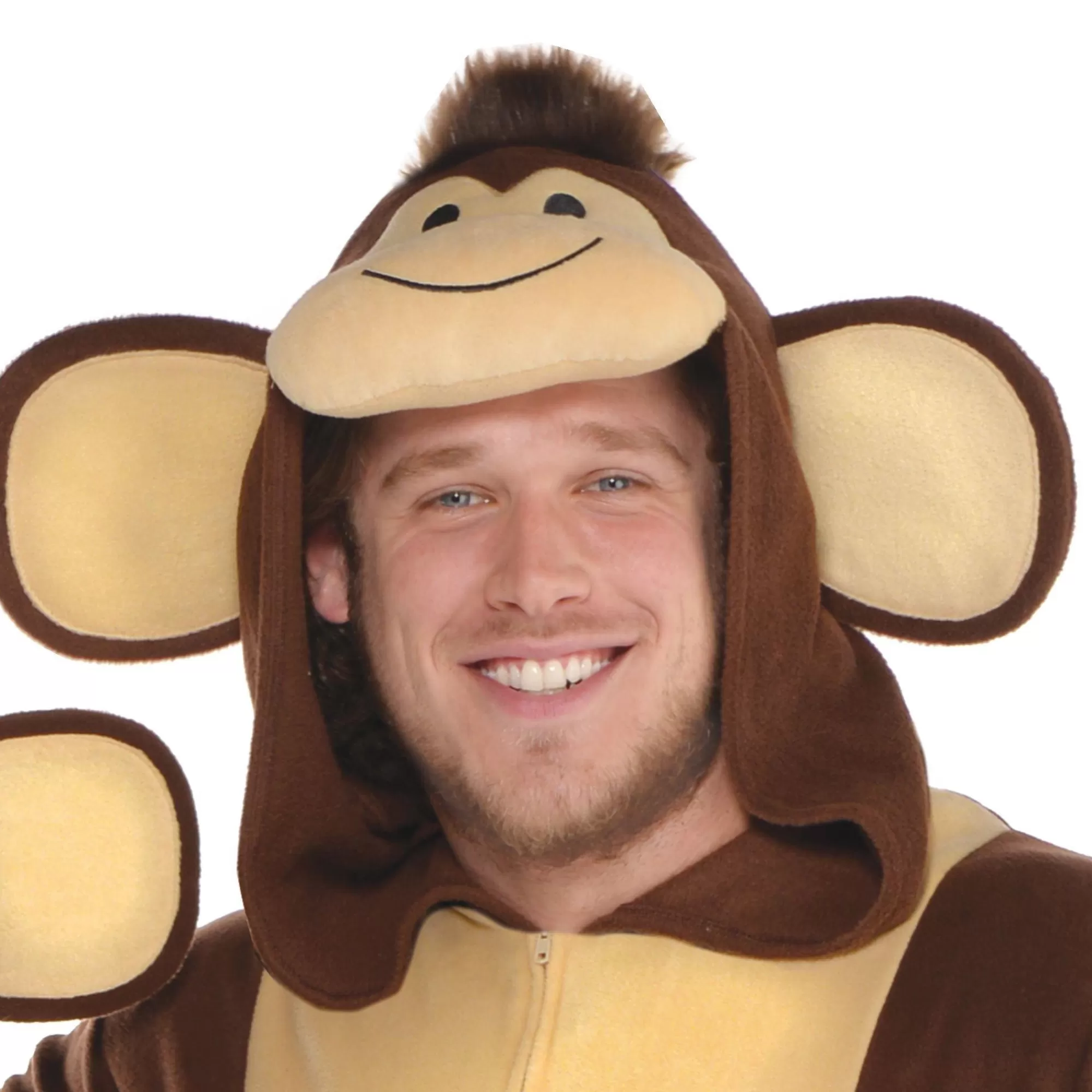 Party City Plus Size Costumes-Adult Zipster Monkey One Piece Costume Plus Size