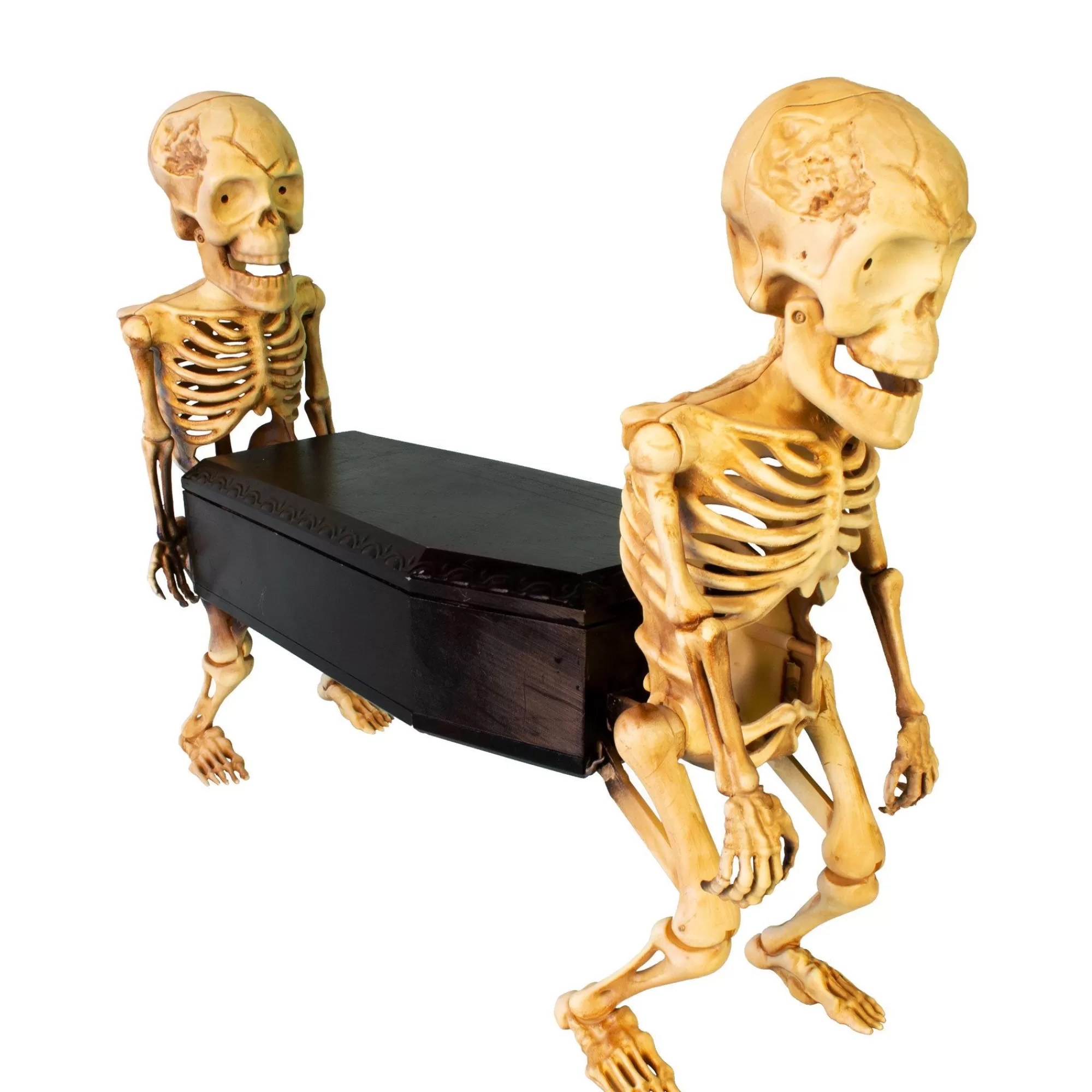 Party City Skeletons | Animatronic Coffin-Carrying Skeletons With Music, 22.5In X 17.3In - Halloween Decoration