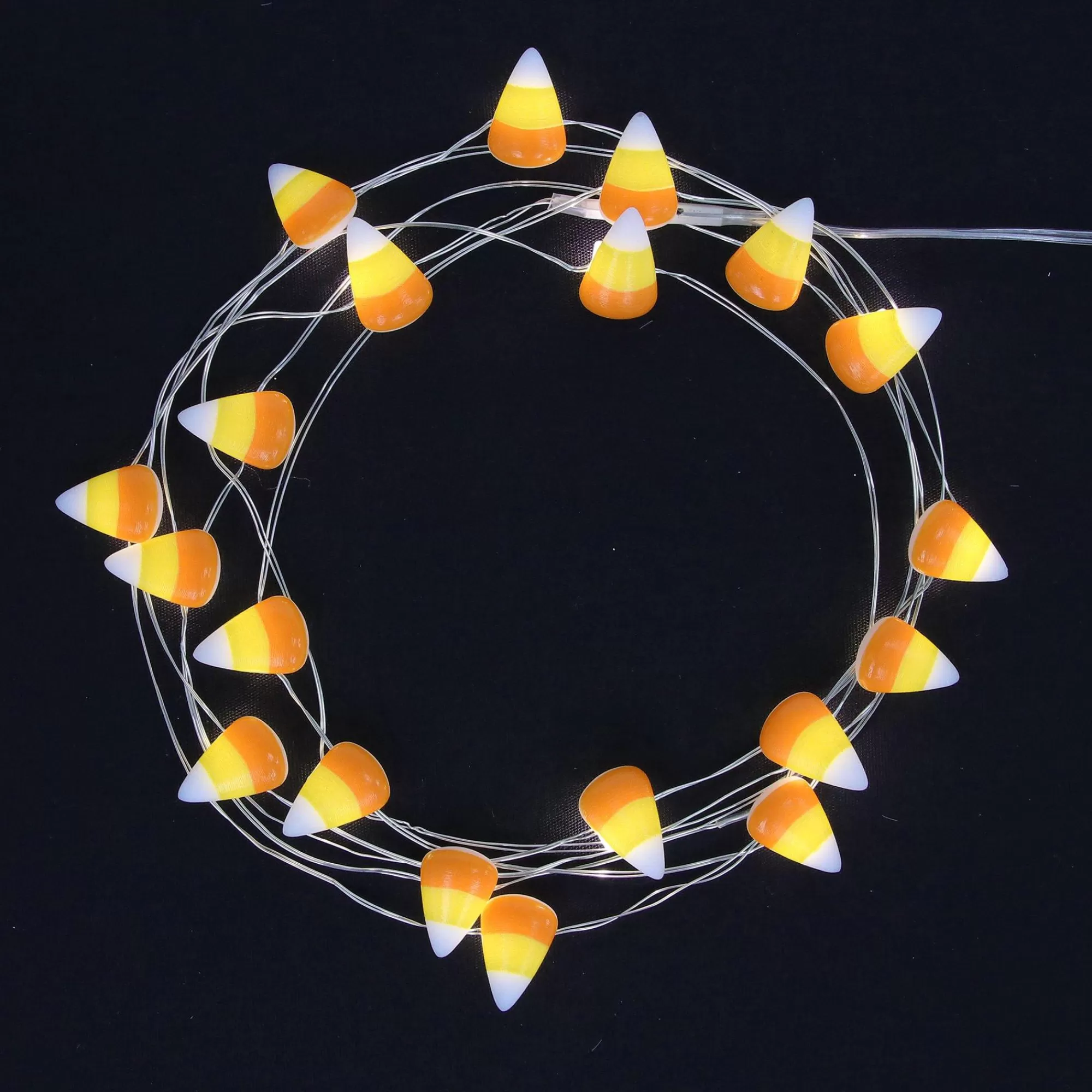 Party City Strobe Lights & Black Lights | Candy Corn Led Fairy String Lights, 20 Bulbs, 6.3Ft