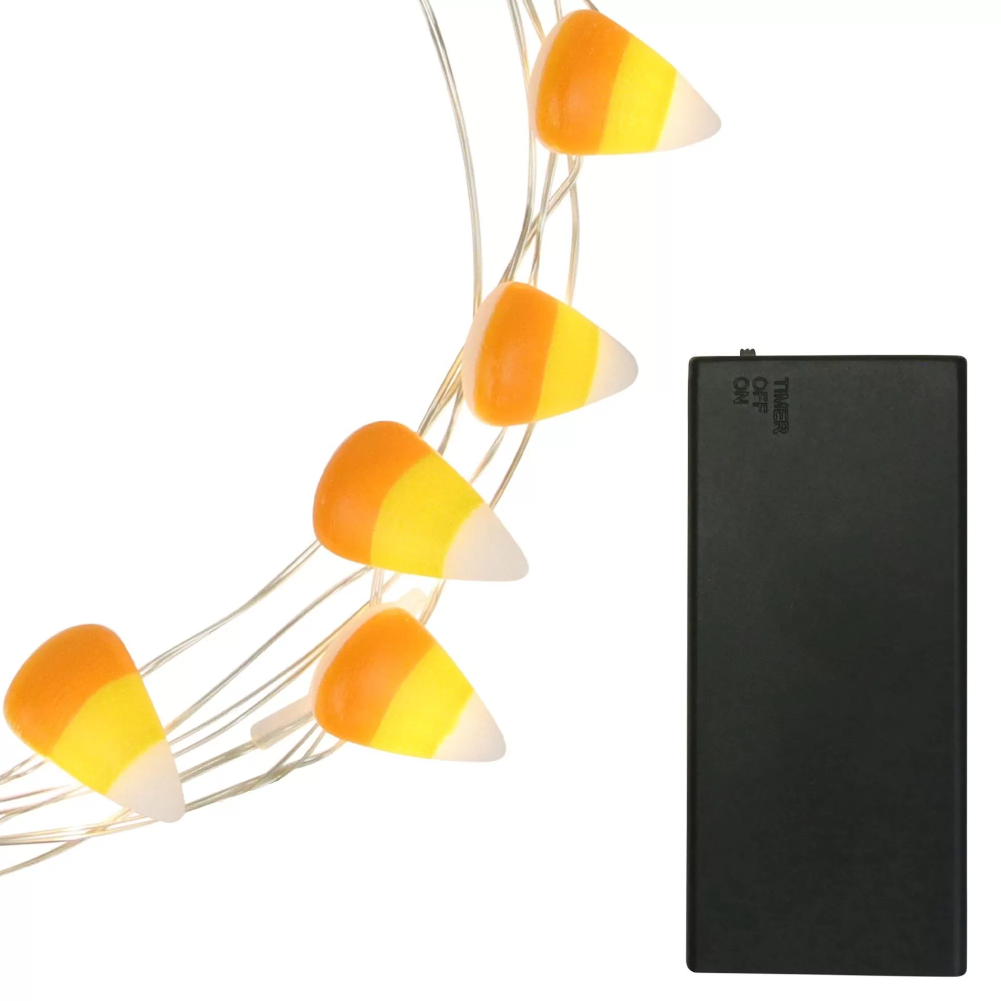 Party City Strobe Lights & Black Lights | Candy Corn Led Fairy String Lights, 20 Bulbs, 6.3Ft