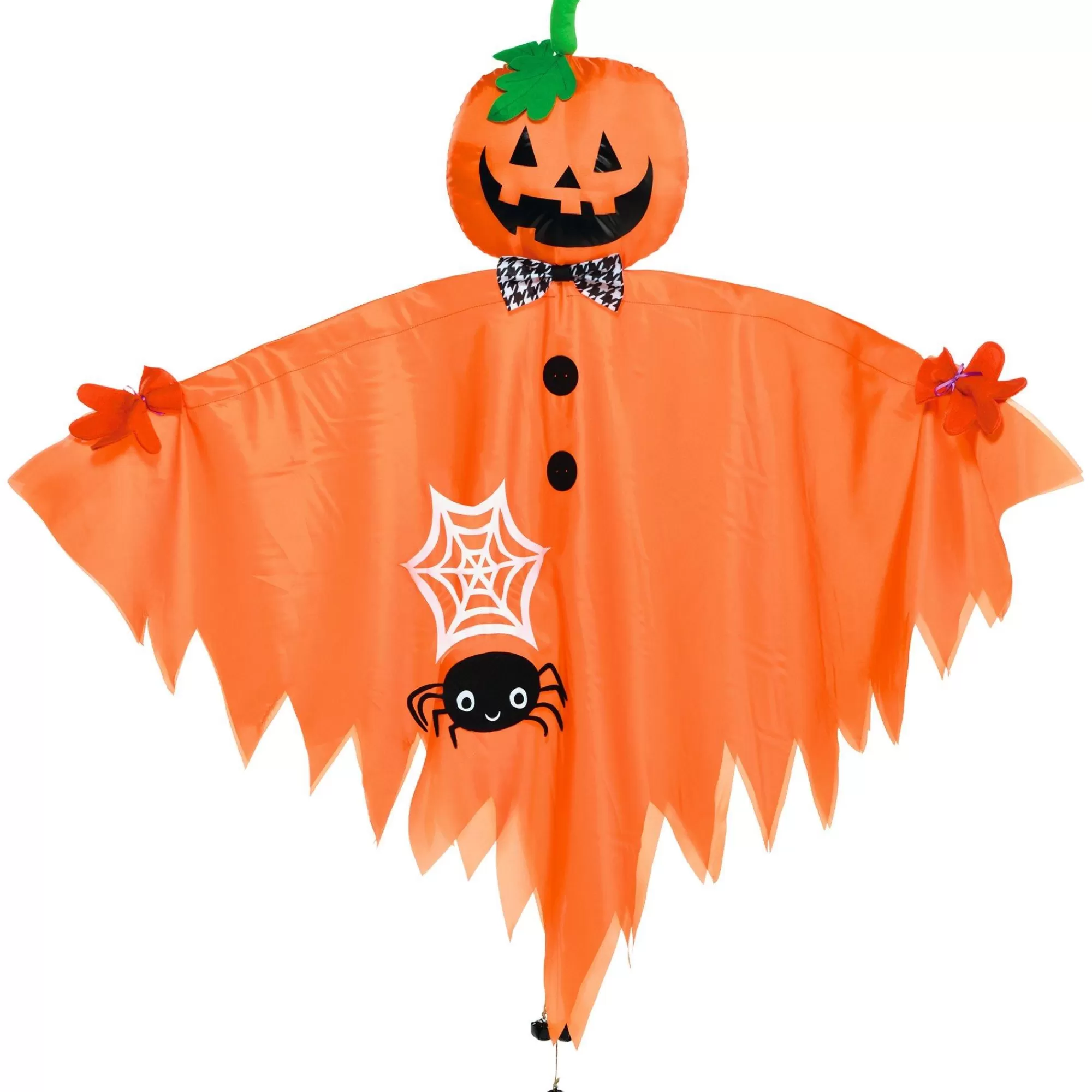 Party City Hanging Decorations | Friendly Bow Tie Jack-O'-Lantern Fabric Hanging Decoration, 48In