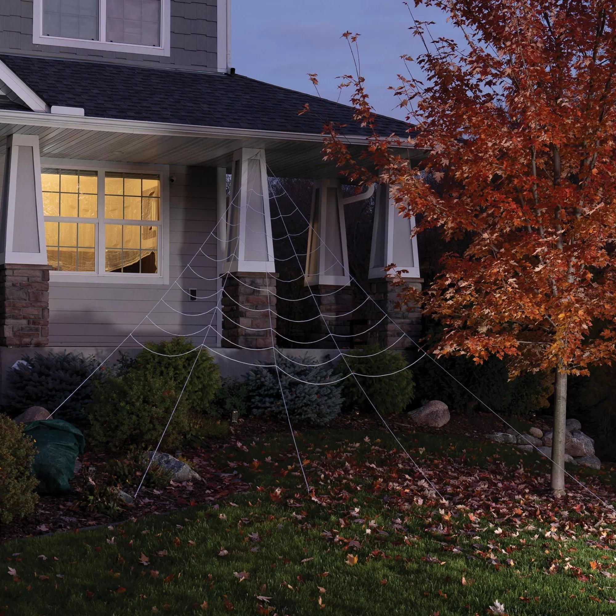 Party City Spiders & Webbing | Giant Rope Spiderweb Decoration, 18Ft X 23Ft