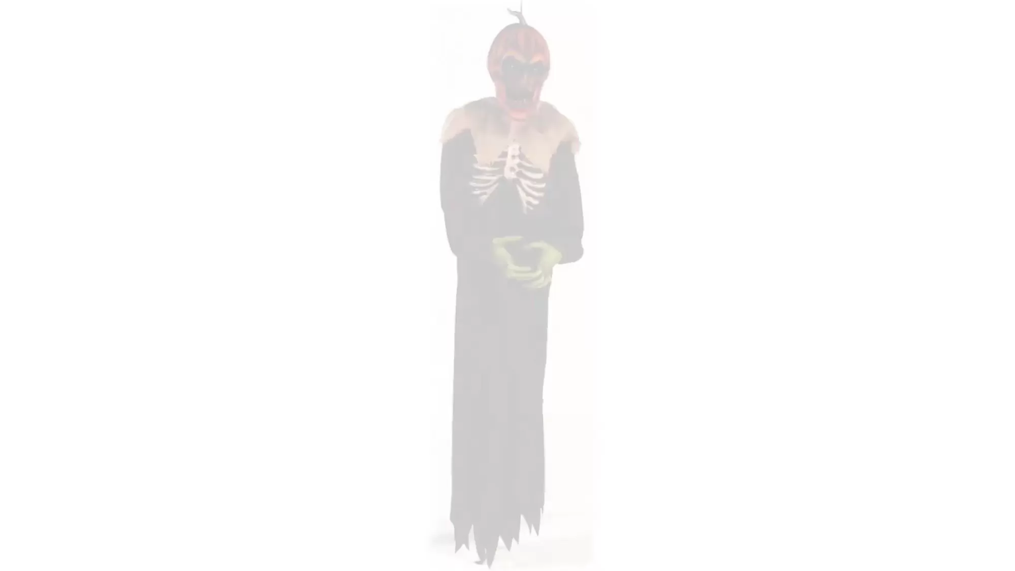 Party City Hanging Props | Light-Up & Talking Jack-O'-Lantern Ghoul Hanging Decoration, 6Ft