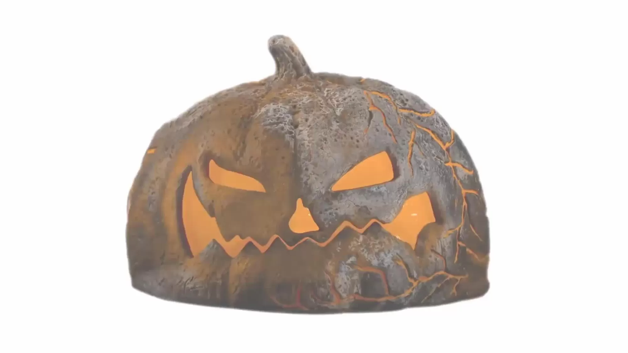 Party City Home Décor | Light-Up Flaming Pumpkin, 14.2In X 10.2In - Halloween Decoration