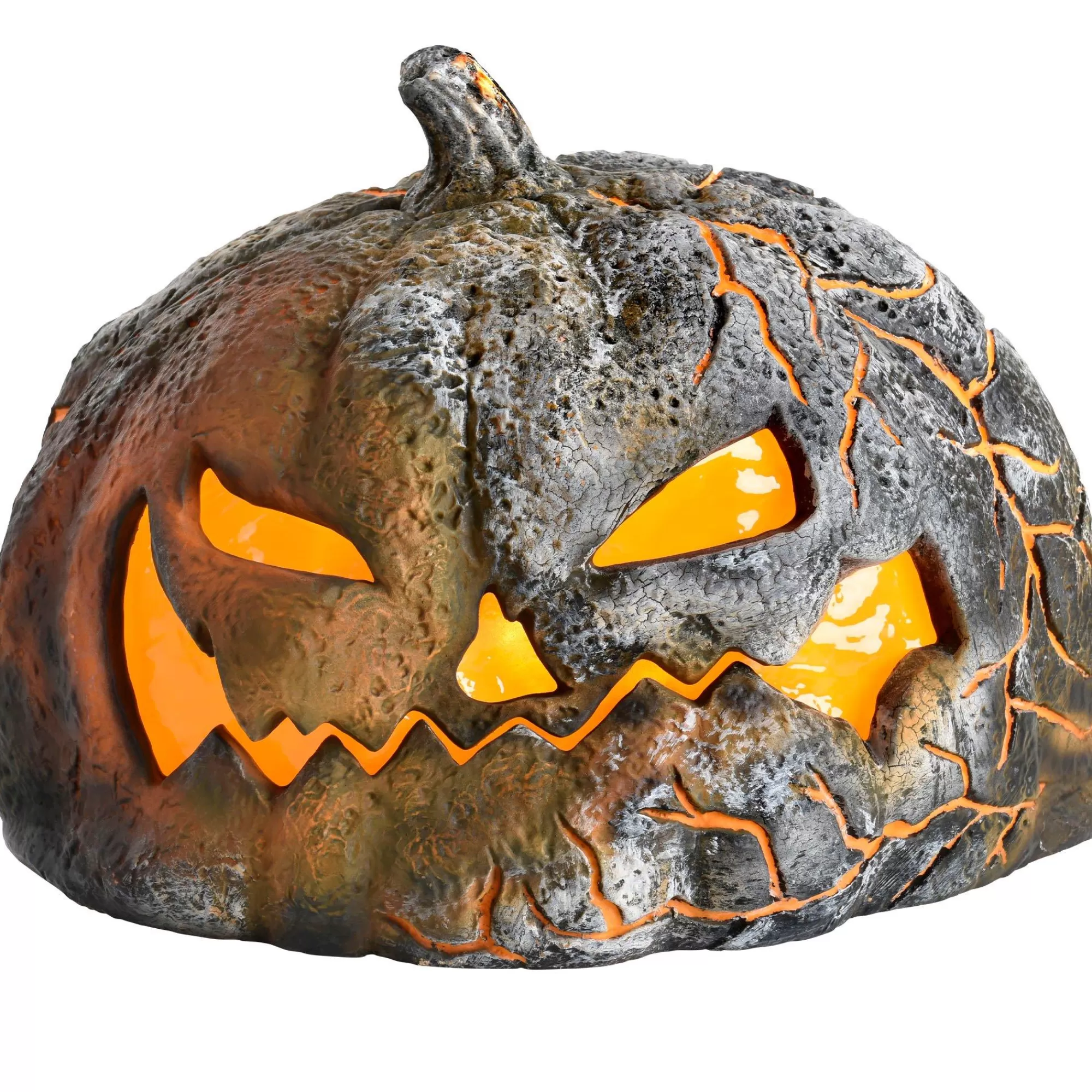 Party City Home Décor | Light-Up Flaming Pumpkin, 14.2In X 10.2In - Halloween Decoration