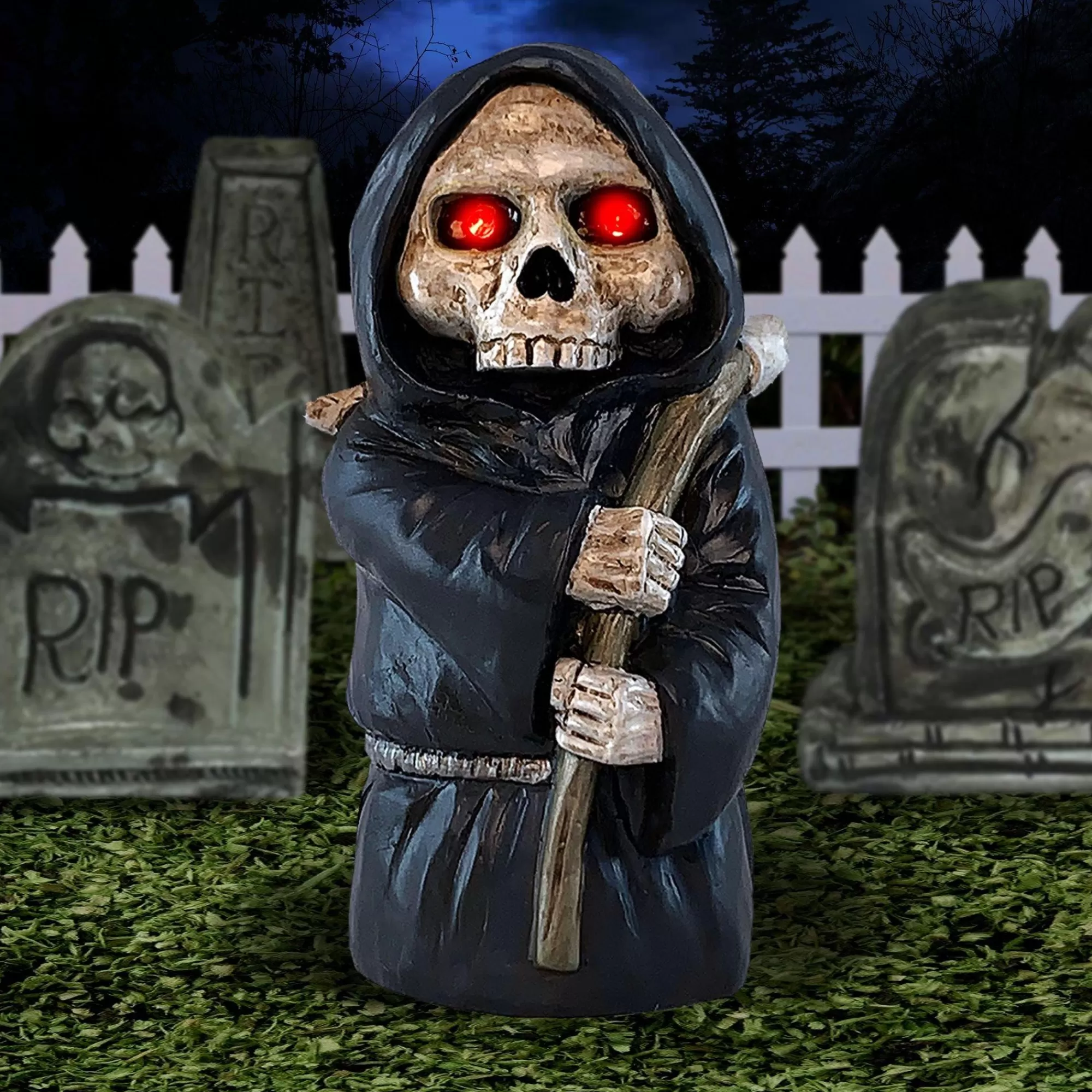 Party City Favors & Favor Bags | Light-Up Grim Reaper Monster Squeezer Plastic Decoration, 4In
