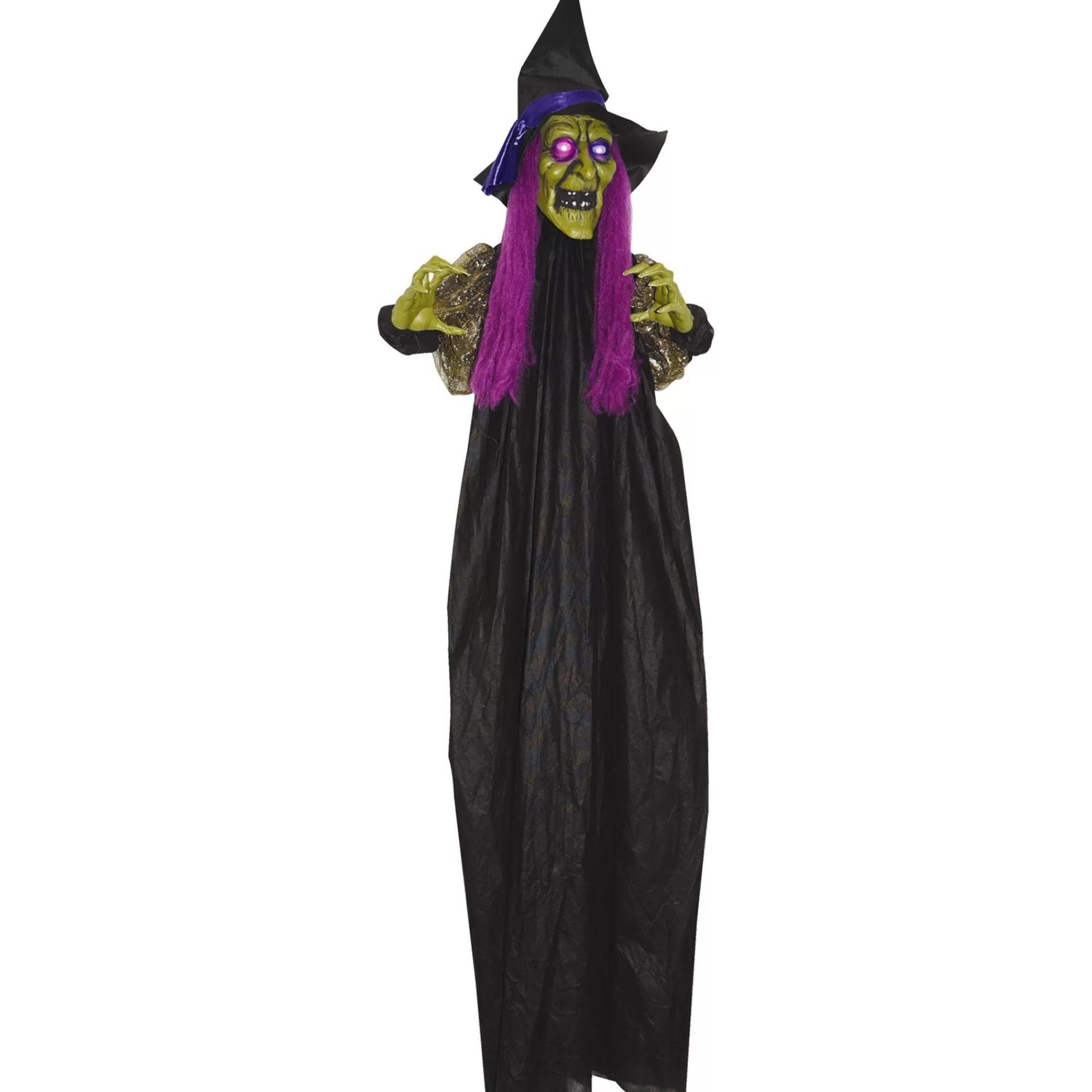 Party City Hanging Decorations | Light-Up Sonic Witch Fabric & Plastic Hanging Decoration, 5.8Ft