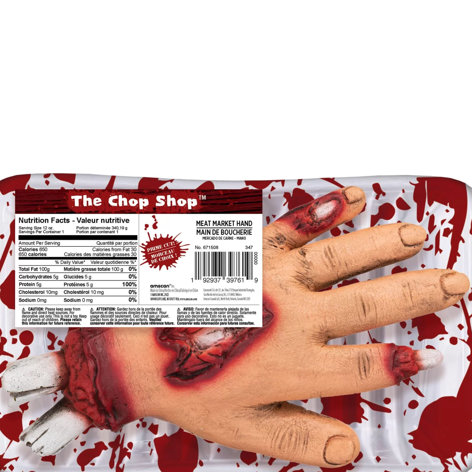 Party City Get Axed | Meat Market Plastic Hand Prop, 7.5In X 4.5In - Get Axed